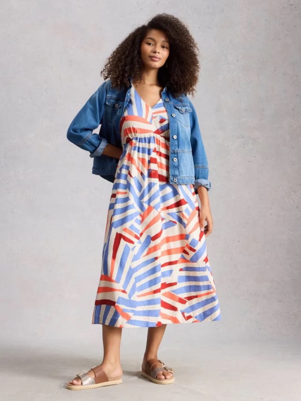 Lucy Linen Blend Midi Dress-washed, and never worn
